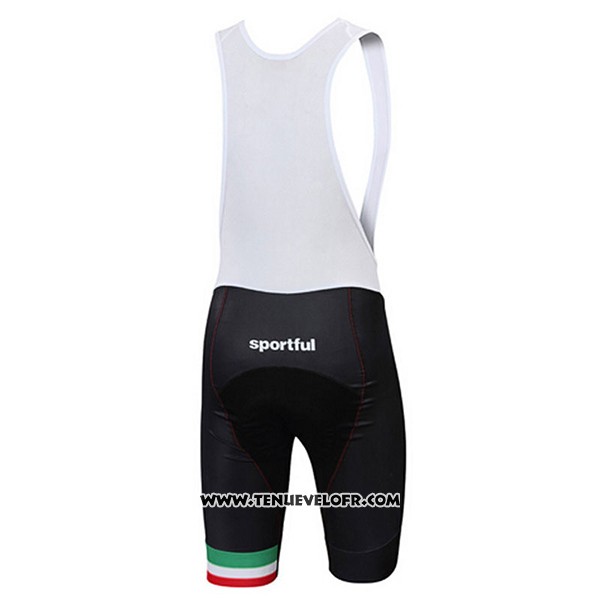 2017 Maillot Ciclismo Sportful Champion Italie Rouge Manches Courtes et Cuissard